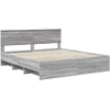Lovos rėmas Pilkas Sonoma 200 x 200 cm Apdirbta mediena