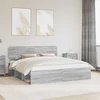 Lovos rėmas Pilkas Sonoma 200 x 200 cm Kietos pušies mediena
