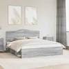 Lovos rėmas Pilkas Sonoma 200 x 200 cm Kietos pušies mediena