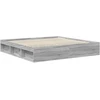 Lovos rėmas Pilka Sonoma 200 x 200 cm Kietos pušies mediena