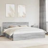 Lovos rėmas Pilkas Sonoma 200 x 200 cm Kietos pušies mediena