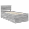 Lova Lovos rėmas Pilka Sonoma 75 x 190 cm Apdirbta mediena