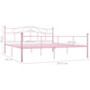 Lovos rėmas, rožinės spalvos, 200x200cm, metalas