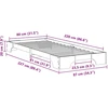 Lova Lovos rėmas Ruda 80 x 220 cm Kietos pušies mediena