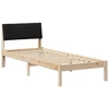 Lova Lovos rėmas Ruda ir juoda 75 x 190 cm Pušies masyvas