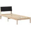 Lova Lovos rėmas Ruda ir juoda 75 x 190 cm Pušies masyvas