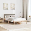 Lova Lovos rėmas Ruda ir taupe 120 x 200 cm Pušies masyvas