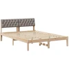 Lova Lovos rėmas Ruda ir taupe 135 x 190 cm Pušies masyvas