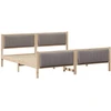 Lovos rėmas Ruda ir taupe 200 x 200 cm Pušies masyvas