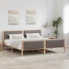 Lovos rėmas Ruda ir taupe 200 x 200 cm Pušies masyvas