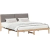 Lovos rėmas Ruda ir taupe 200 x 200 cm Pušies masyvas
