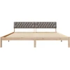 Lovos rėmas Ruda ir taupe 200 x 200 cm Pušies masyvas
