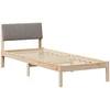 Lova Lovos rėmas Ruda ir taupe 75 x 190 cm Pušies masyvas