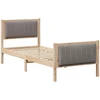 Lova Lovos rėmas Ruda ir taupe 75 x 190 cm Pušies masyvas