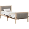 Lova Lovos rėmas Ruda ir taupe 75 x 190 cm Pušies masyvas