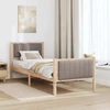 Lova Lovos rėmas Ruda ir taupe 80 x 200 cm Pušies masyvas