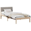 Lova Lovos rėmas Ruda ir taupe 90 x 190 cm Pušies masyvas