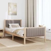 Lova Lovos rėmas Ruda ir taupe 90 x 200 cm Pušies masyvas