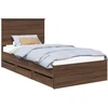 Lova Lovos rėmas Rudas ąžuolas 100 x 200 cm Inžinerinė mediena