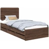 Lova Lovos rėmas Rudas ąžuolas 100 x 200 cm Inžinerinė mediena