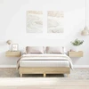 Lova Lovos rėmas Sonoma 137 x 190 cm Apdirbta mediena