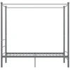 Lovos rėmas su baldakimu, pilkos spalvos, 90x200cm, metalas