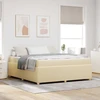 Lovos rėmas su čiužiniu Kreminė 180 x 200 cm audinys