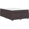 Lovos rėmas su čiužiniu Tamsiai rudas 140 x 200 cm audinys