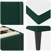 Lovos rėmas Tamsiai žalia 160 x 200 cm Aksomas