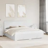 Lovos rėmas su galvūgalio Balta 180 x 200 cm Apdirbta mediena