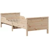 Lova Lovos rėmas su galvūgalio Ruda 80 x 200 cm Apdirbta mediena