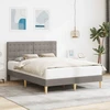Lovos rėmas su galvūgalio Taupe 140 x 190 cm Audinys