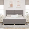 Lovos rėmas su galvūgalio Taupe 180 x 200 cm audinys