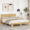 Lova lovos rėmas su galvūgaliu be čiužinio 135x190 cm ąžuolo masyvo