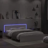 Lovos rėmas su galvūgaliu ir LED, baltos spalvos, 150x200cm