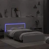 Lova Lovos rėmas su galvūgaliu ir LED, baltos spalvos, 135x190cm