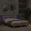 Lova Lovos rėmas su galvūgaliu ir LED, sonoma ąžuolo, 135x190cm