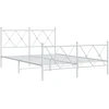 Lova Lovos rėmas su galvūgaliu/kojūgaliu, baltas, 137x190cm, metalas