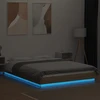 Lovos rėmas su LED, ąžuolo, 120x190cm, apdirbta mediena