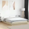 Lova Lovos rėmas su LED, ąžuolo, 140x190cm, apdirbta mediena