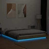 Lovos rėmas su LED, ąžuolo, 160x200cm, apdirbta mediena