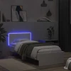 Lova Lovos rėmas su LED Balta 80 x 200 cm Apdirbta mediena
