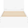 Lova Lovos rėmas su LED Balta 80 x 200 cm Apdirbta mediena