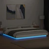 Lovos rėmas su LED, baltas, 180x200cm, apdirbta mediena