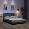 Lovos rėmas su LED be čiužinio, šviesiai pilkas, 120x200 cm