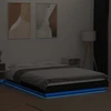 Lovos rėmas su LED, juodas, 120x190cm, apdirbta mediena
