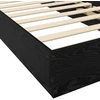 Lova Lovos rėmas su LED Juodojo ąžuolo 80 x 200 cm Apdirbta mediena