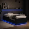 Lova Lovos rėmas su LED Juodojo ąžuolo 80 x 200 cm Apdirbta mediena