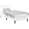 Lova Lovos rėmas su LED juostelėmis Balta 90 x 200 cm Dirbtinė oda