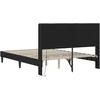 Lova Lovos rėmas su LED juostelėmis Juoda 120 x 200 cm Dirbtinė oda